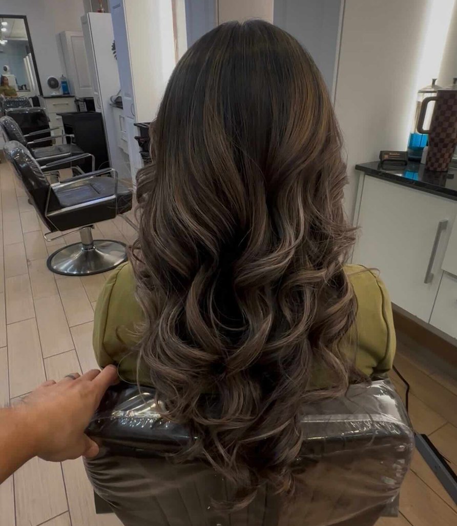 before balayage coloring