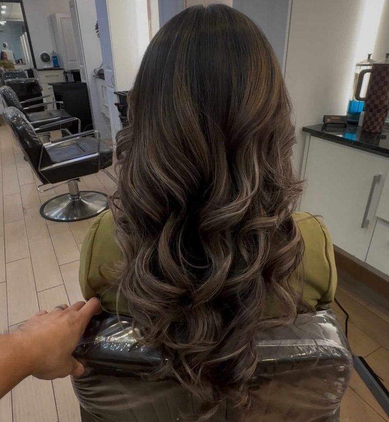 before balayage coloring