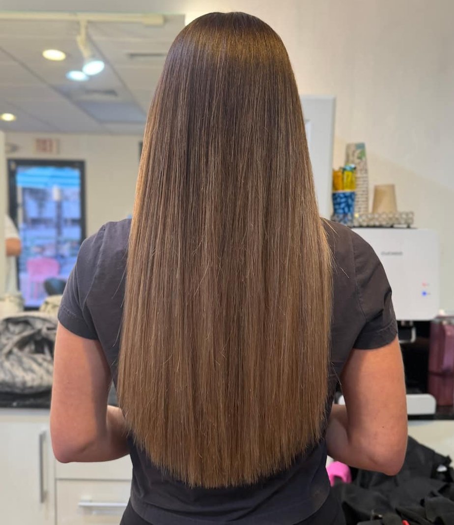 after balayage coloring