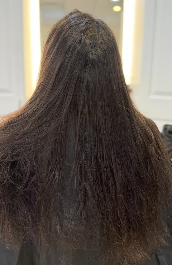 magic straightening before picture