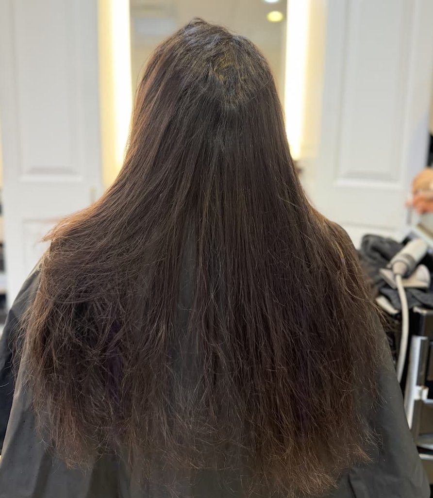 before balayage coloring